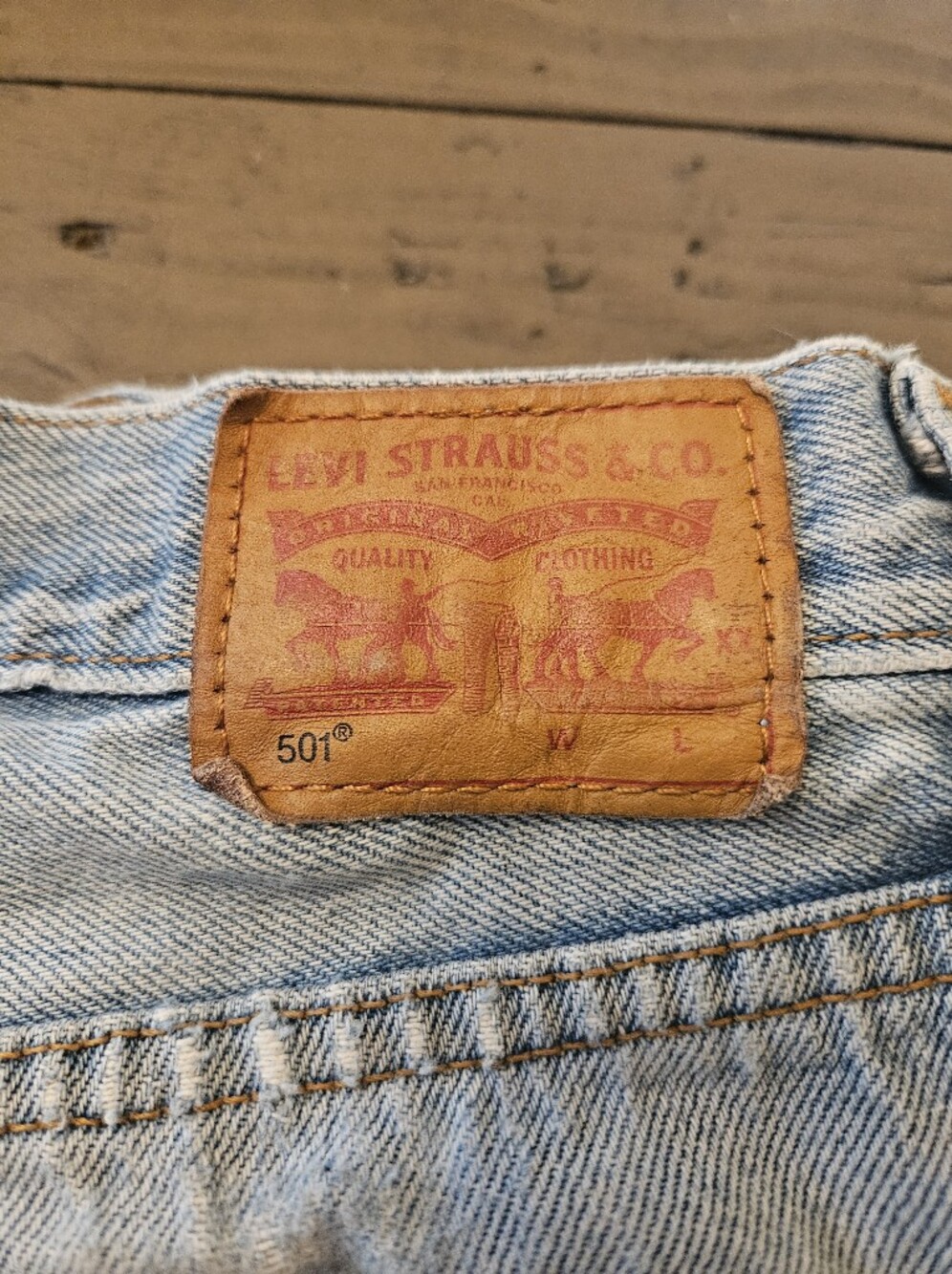 Distressed Levi's Cutoffs - Picture 4 of 8